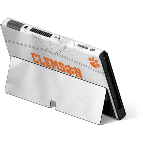 Clemson University White Jersey Nintendo Switch OLED (2021) Skin